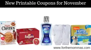 New Printable Coupons for November