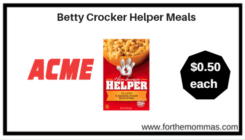Betty Crocker Helper Meals ONLY $0.50 Each Thru 1/13!