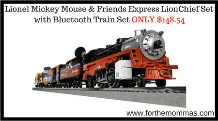 lionel mickey mouse & friends express lionchief set with bluetooth train set