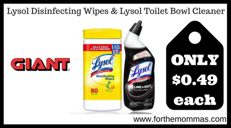 Lysol Disinfecting Wipes & Lysol Toilet Bowl Cleaner