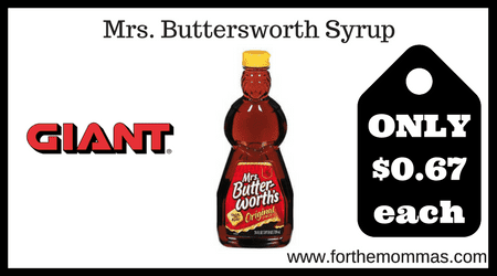 Mrs. Buttersworth Syrup