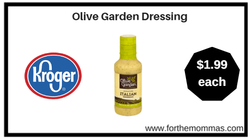 Kroger: Olive Garden Dressing ONLY $1.99