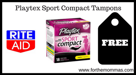 Rite Aid: FREE Playtex Sport Compact Tampons Starting 1/28