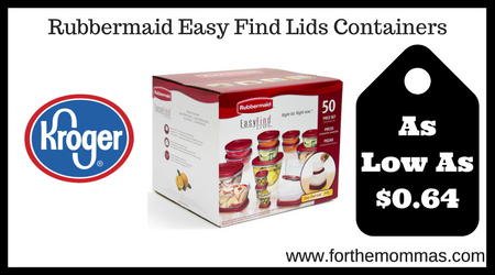 Rubbermaid Easy Find Lids Containers