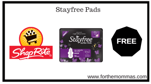 ShopRite: FREE Stayfree & Carefree Products Thru 1/13!