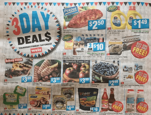 Weis 3-Day Sale: 01/25/18- 01/27/18