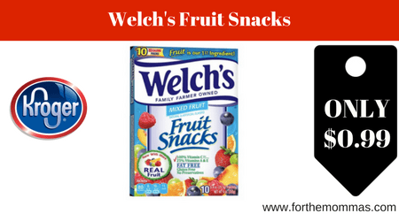 Kroger MEGA Sale: Welch's Fruit Snacks ONLY $0.99
