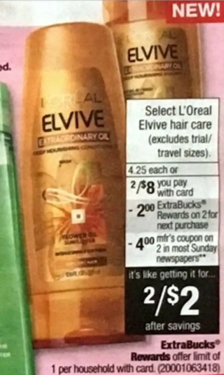 CVS L’Oreal Elvive Hair Care ONLY 1 Each Starting 3/4