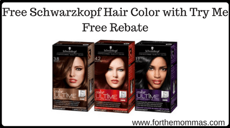Free Schwarzkopf Hair Color with Try Me Free Rebate