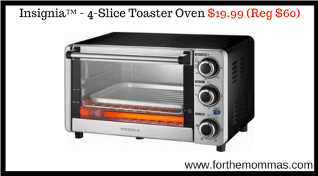 Insignia™ – 4-Slice Toaster Oven $19.99 (Reg $60)
