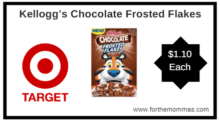 Target: Kellogg’s Chocolate Frosted Flakes $1.10