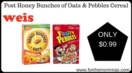 Post Honey Bunches of Oats & Pebbles Cereal