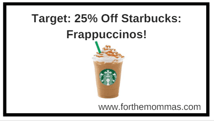 Target: 25% Off Starbucks Frappuccinos!