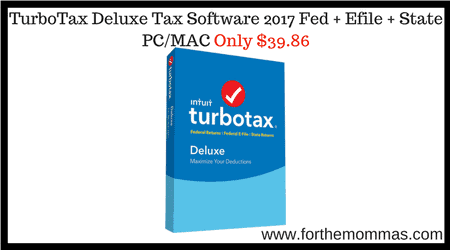 Turbotax Deluxe Tax Software 2017 Fed Efile State Pc Mac Only
