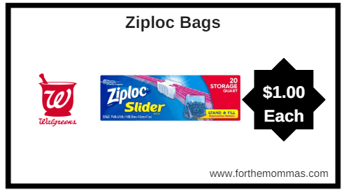 Walgreens: Ziploc Bags ONLY $1 each starting 2/25