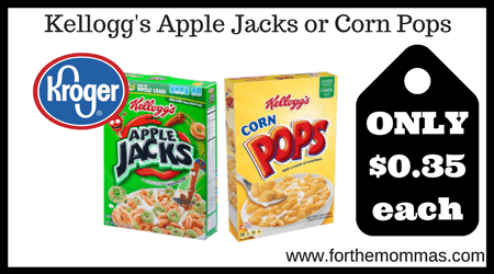 Kellogg's Apple Jacks or Corn Pops