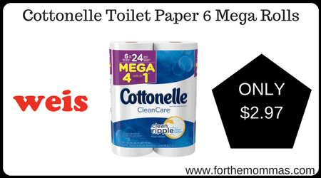 Cottonelle Toilet Paper 6 Mega Rolls