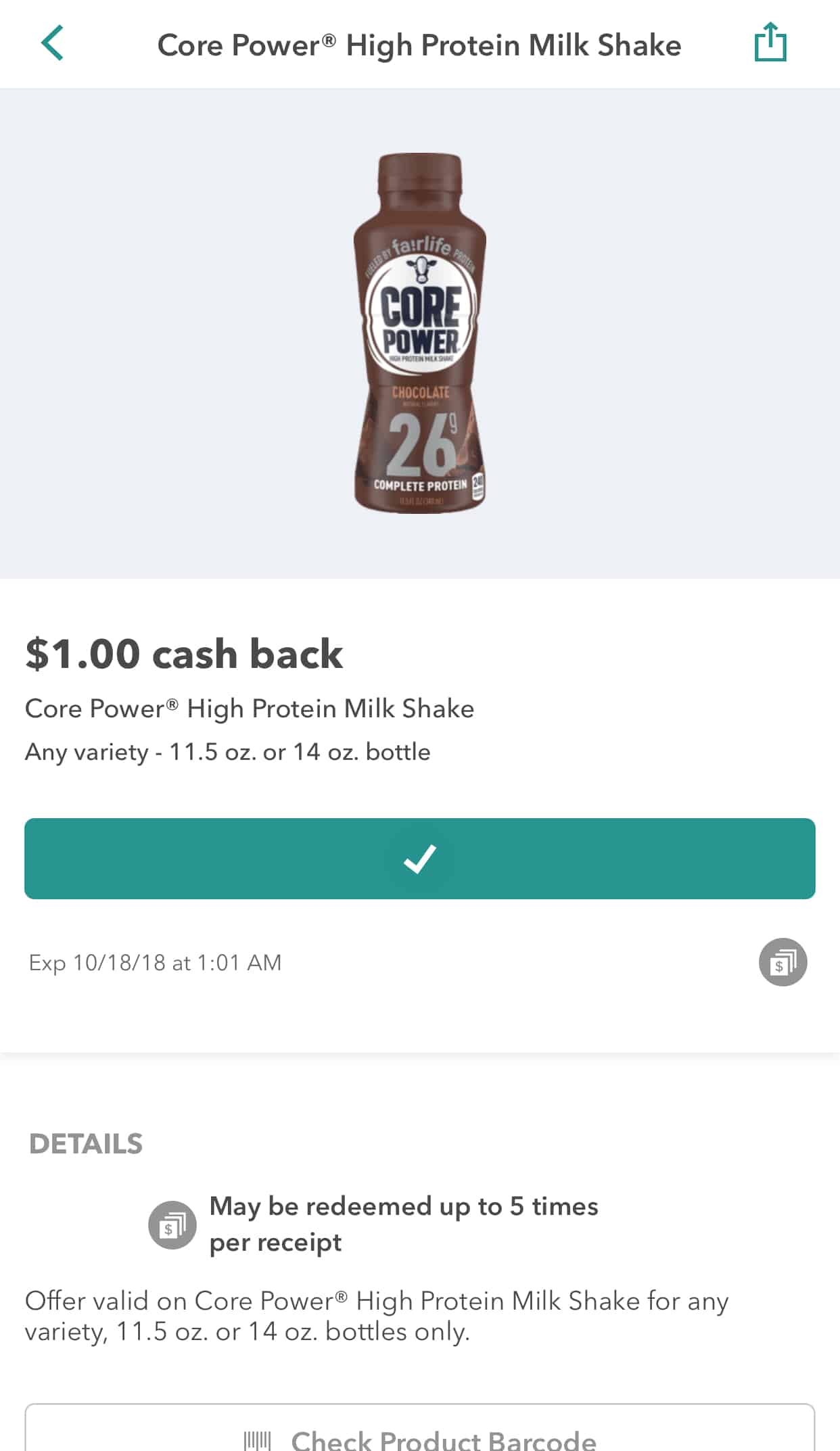 Giant Core Power Protein Milk Shakes Only 0 50 Each Starting 3 30