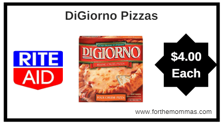 Rite Aid: DiGiorno Pizzas ONLY $4 each starting 4/1