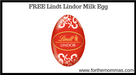 FREE Lindt Lindor Milk Egg