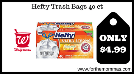 Hefty Trash Bags 13 gallon 40 ct