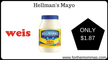 Weis: Hellman's Mayo ONLY $1.87 Starting 3/22