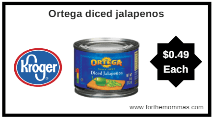 Kroger: Ortega diced jalapenos ONLY $0.49
