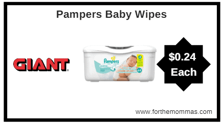 Giant: Pamper Baby Wipes ONLY $0.24 Each Thru 3/8!
