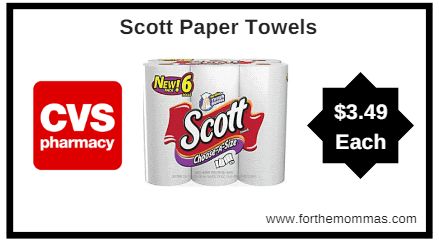 CVS: Scott Paper Towels 6 Rolls ONLY $3.49 each starting 3/11