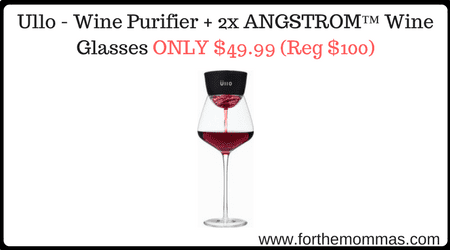 Ullo – Wine Purifier + 2x ANGSTROM™ Wine Glasses ONLY $49.99 Shipped (Reg $100)