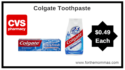 CVS: Colgate Toothpaste ONLY $0.49 Starting 3/11