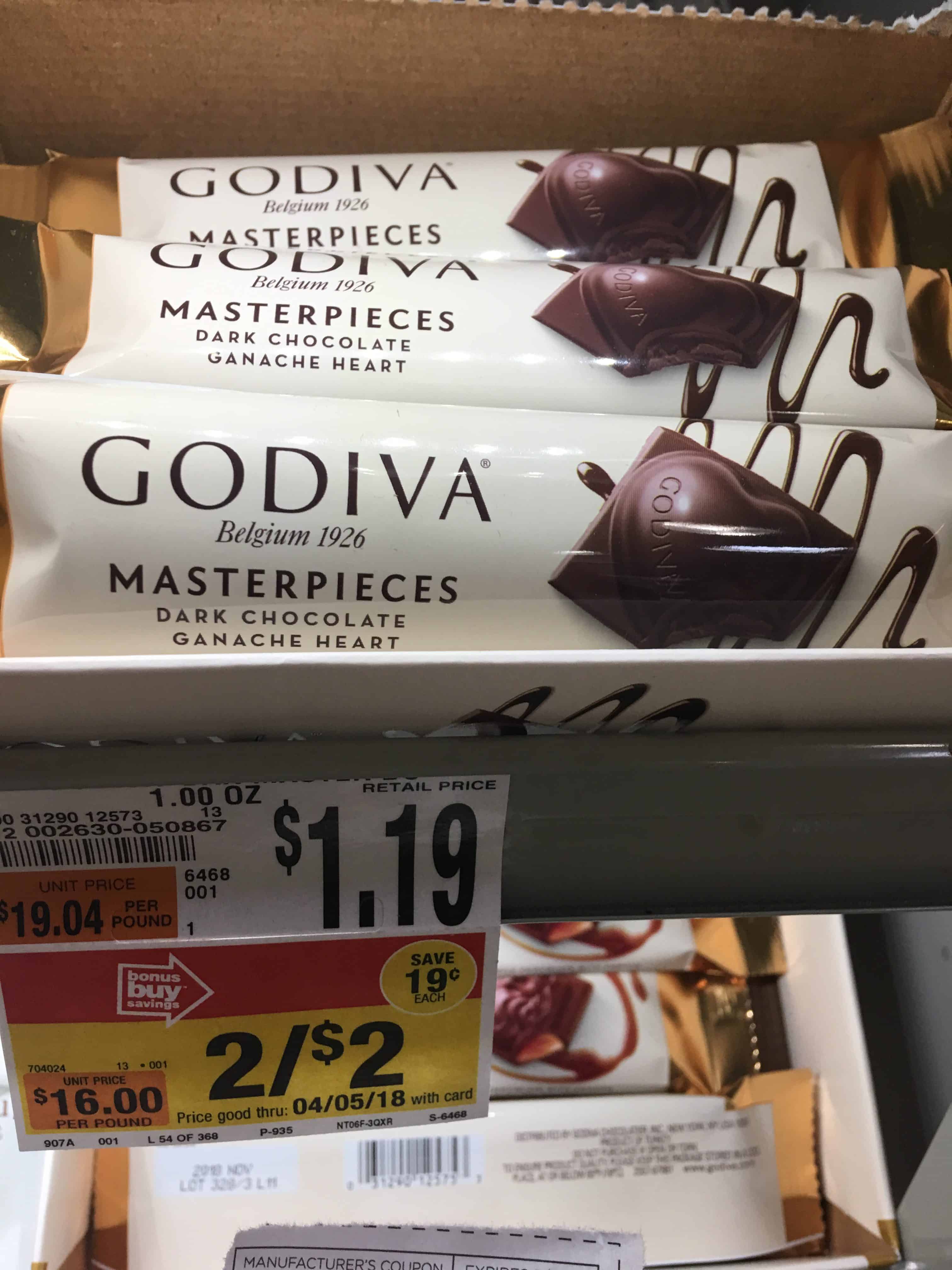Giant: FREE Godiva Masterpieces Chocolate Bar Thru 4/5!