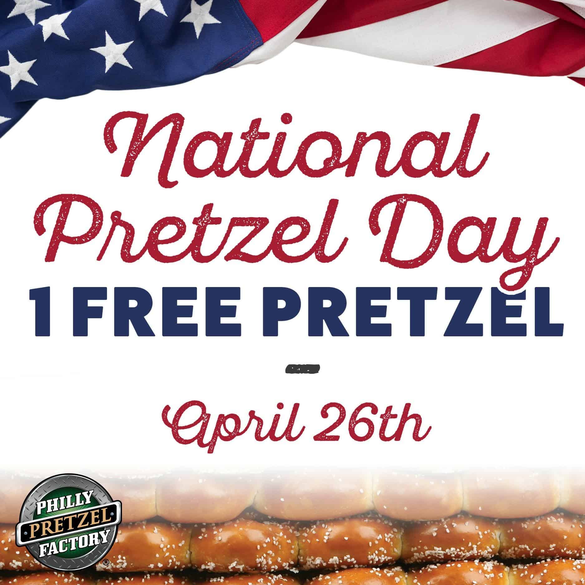 FREE Pretzel At Philly Pretzel Factory 4/26!