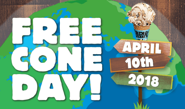 Ben & Jerry’s: Free Ice Cream Cone on 10th April