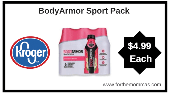 Kroger: BodyArmor Sport 6 pack ONLY $4.99