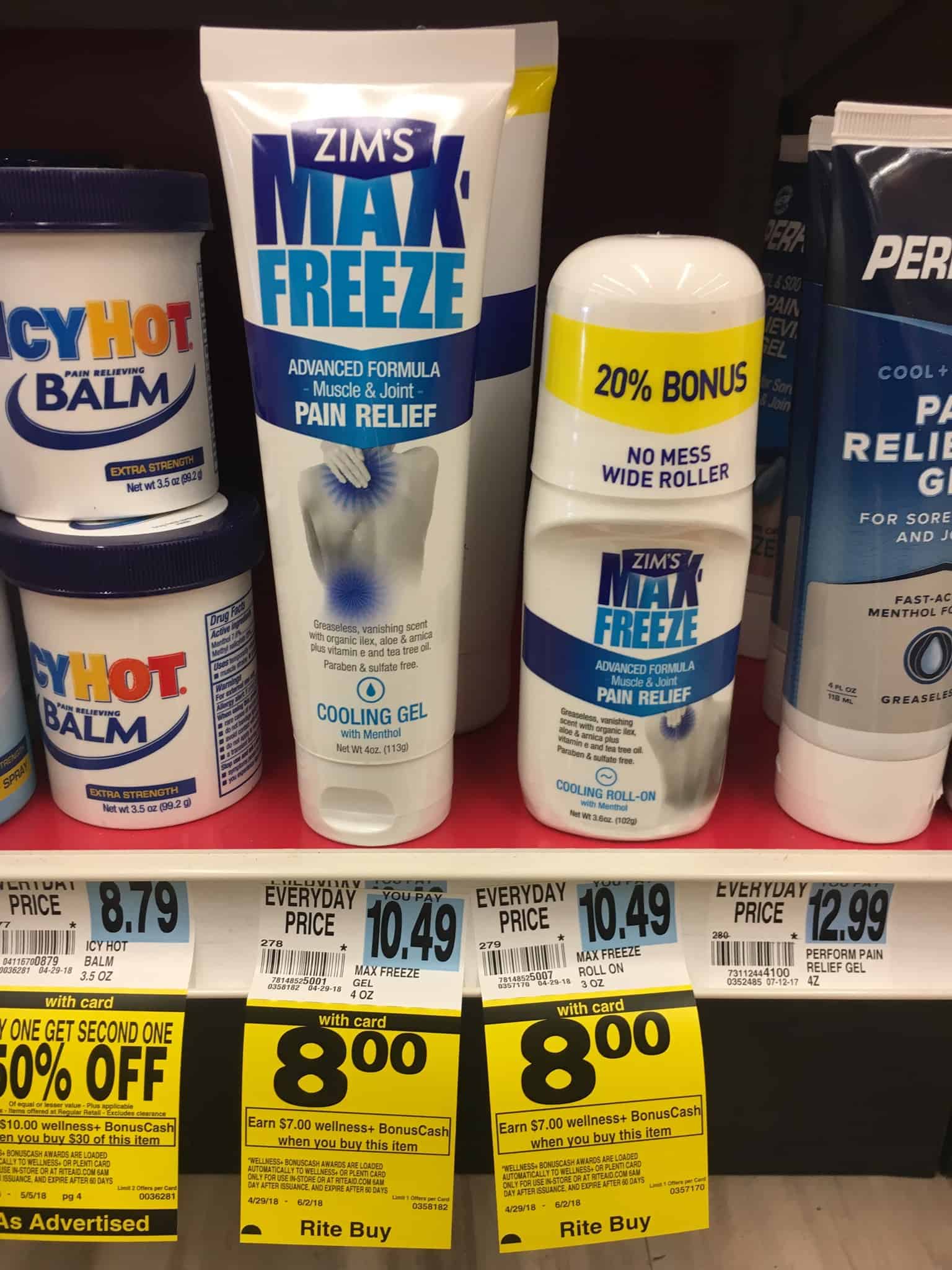 Rite Aid: Free + $1 Moneymaker Zim’s Max Freeze Pain Relief Through 5/20