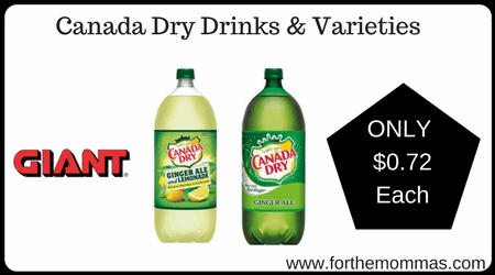 Canada Dry Drinks & Varieties