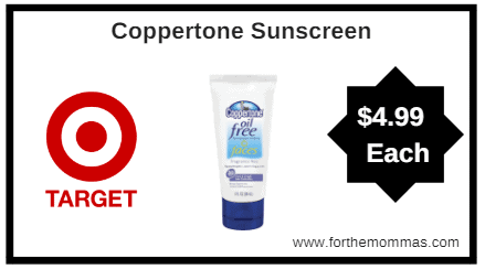 Target: Coppertone Sunscreen $4.99 Each