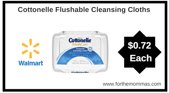 Walmart: Cottonelle Flushable Cleansing Cloths $0.72 