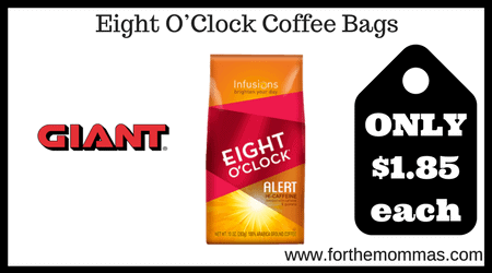 Giant: Eight O’Clock Coffee Just $1.85 Each Starting 1/25!