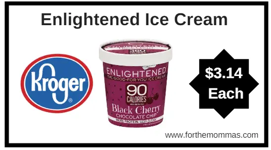 Kroger Enlightened Ice Cream ONLY 3 14