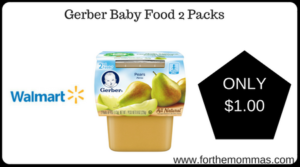 Walmart: Gerber Baby Food 2 Packs ONLY $1.00