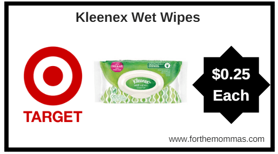 Target : Kleenex Wet Wipes $0.25 Each
