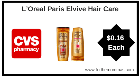 CVS: L’Oreal Paris Elvive Hair Care ONLY $0.16 each starting 4/22