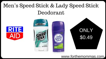 Speed Stick & Lady Speed Stick Deodorant