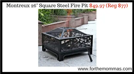 Walmart Montreux 26 Square Steel Fire Pit 49 97 Reg 77 Ftm