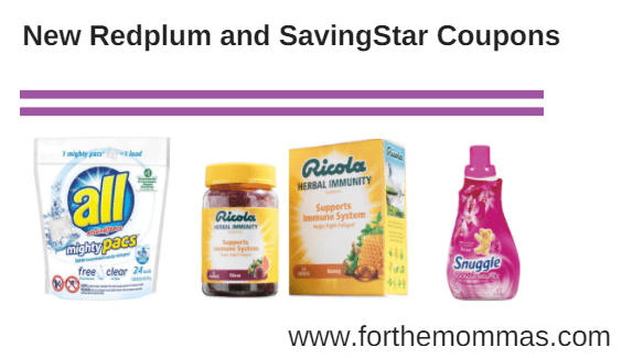 New SavingStar and Redplum Coupons 04/122: Ricola, Snuggle and all