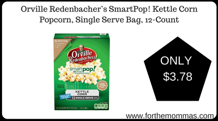 Orville Redenbacher’s SmartPop! Kettle Corn Popcorn, Single Serve Bag, 12-Count