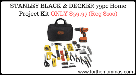 STANLEY BLACK & DECKER 79pc Home Project Kit 