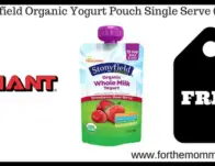 Stonyfield Organic Yogurt Pouch Single Serve